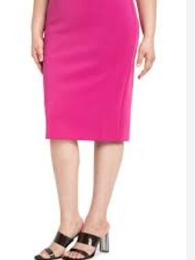 DKNY Bold Pink Pencil Skirt